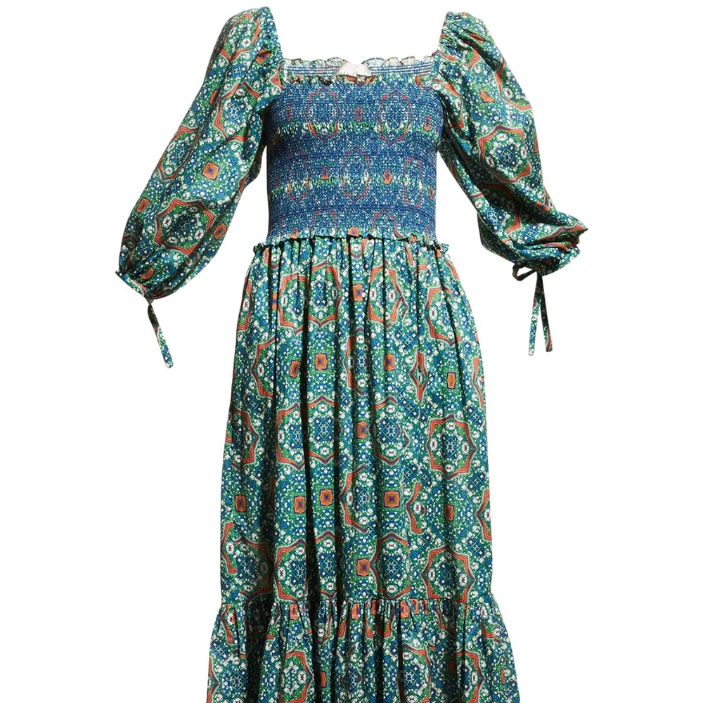 Cara Cara Jazzy Botanical-Print Voile Midi Dress